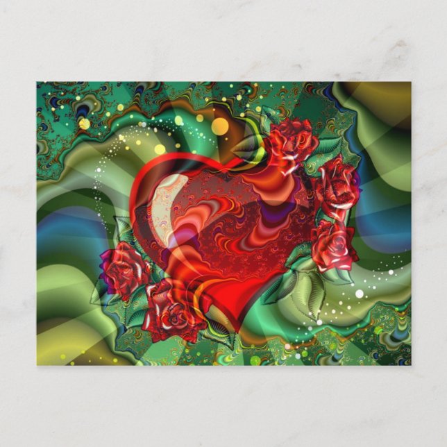 Herz der Liebe Postkarte (Vorderseite)