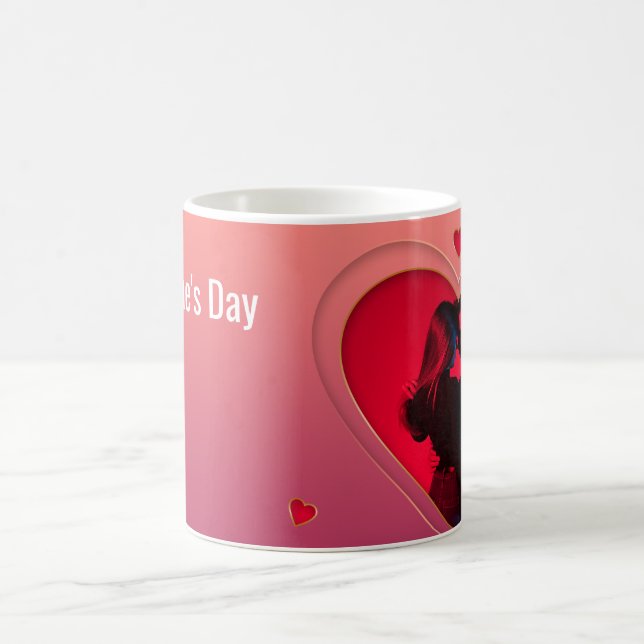 Herz der Liebe - Romantisches Paar hält Händchen D Kaffeetasse (Mittel)