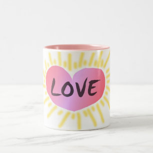 Herz der LiebeKaffeetasse Zweifarbige Tasse