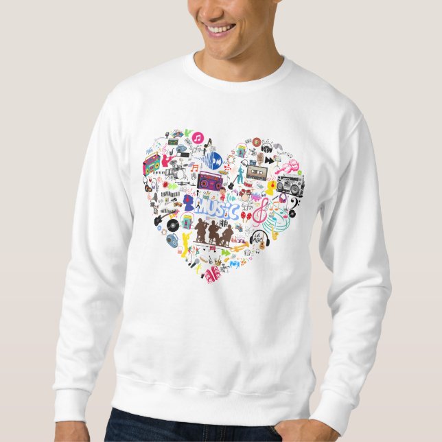 Herz der Musik Sweatshirt (Vorderseite)