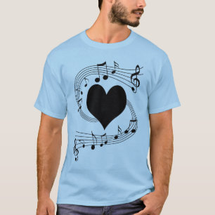 Herz der musikalischen Anmerkungen T-Shirt