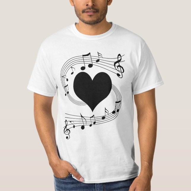 Herz der Musikszene T-Shirt (Vorderseite)