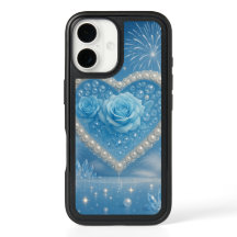 Herz der Perlen und Blue Rose iPhone Case - Fanta