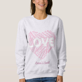 Herz der Positivität Wortkunst – Inspirierende Typ Sweatshirt