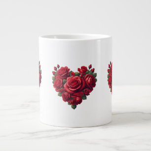 Herz der Rose - Romantische Blumenkunst Jumbo-Tasse