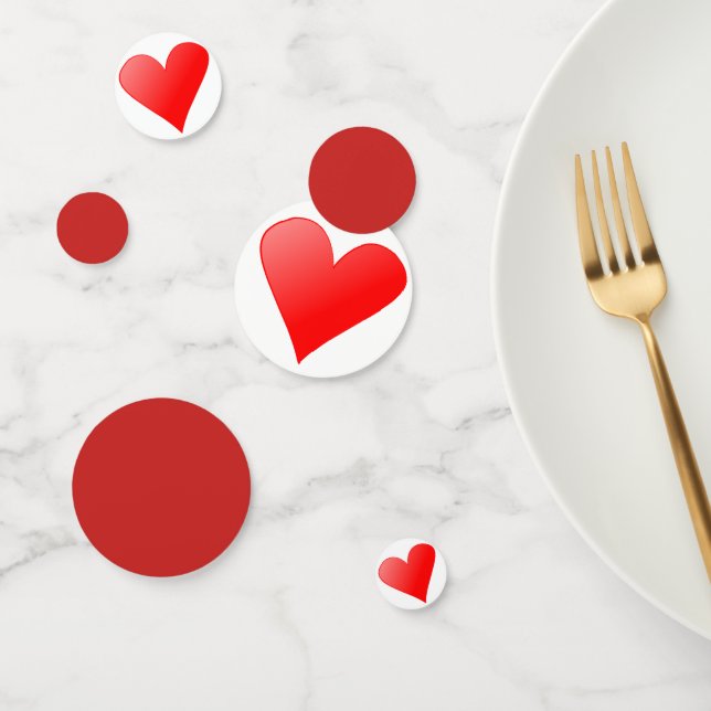 Herz der roten Liebe Konfetti (Gruppe)
