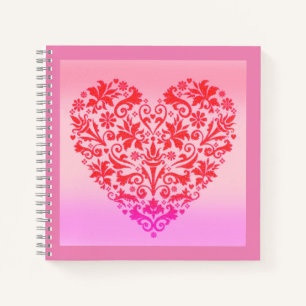 Herz der roten Liebe Notizbuch