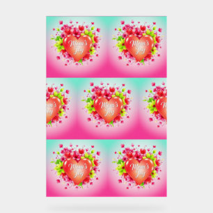 Herz der strahlenden Freude der Mama Acrylschild