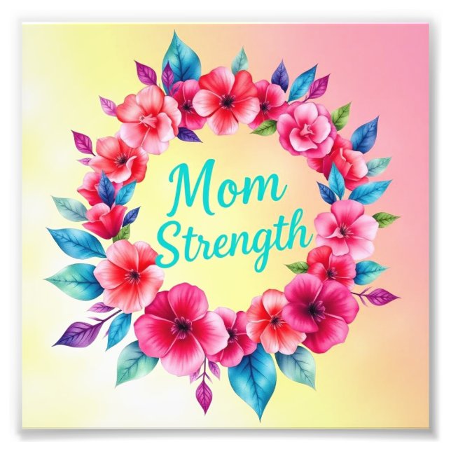 Herz der strahlenden Freude der Mama Fotodruck (Vorne)