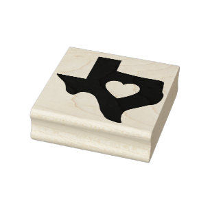 Herz der texanischen Kunstkunst-Briefmarke Gummistempel