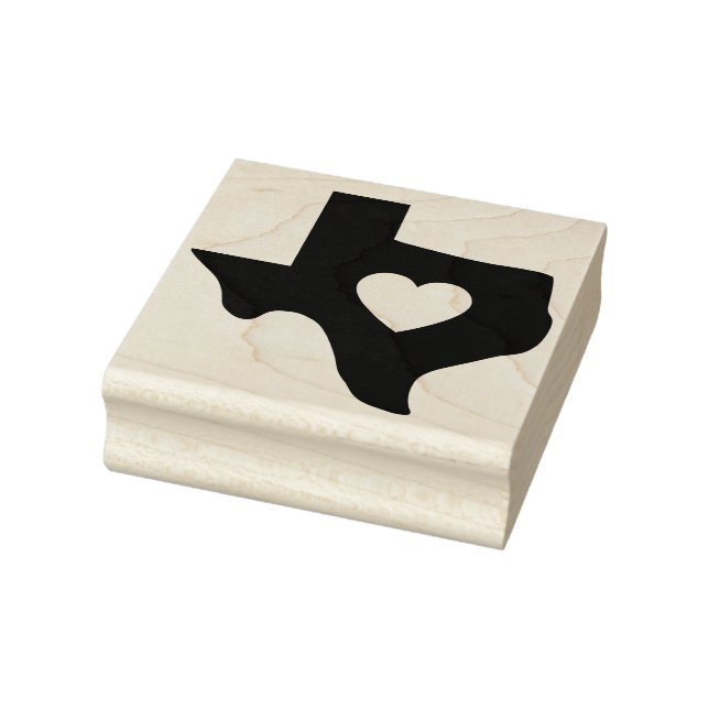 Herz der texanischen Kunstkunst-Briefmarke Gummistempel (Stempel)