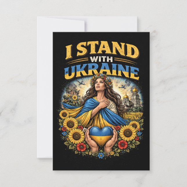 Herz der Ukraine Dankeskarte (Vorderseite)