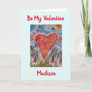 Herz der Valentinenkarte Planet Karte