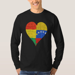 Herz der venezolanischen Flagge Boliviens T-Shirt