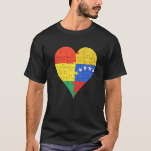 Herz der venezolanischen Flagge Boliviens T-Shirt