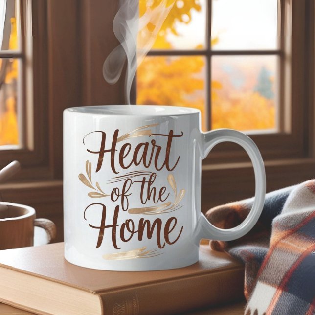 Herz der Zuhause | Tasse personalisierter Name (Von Creator hochgeladen)