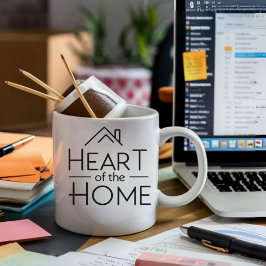 Herz der Zuhause | Tasse personalisierter Name