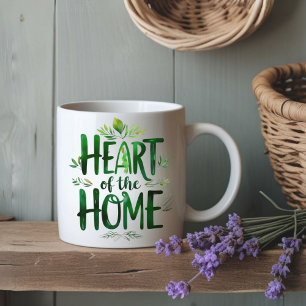 Herz der Zuhause Tasse personalisierter Name