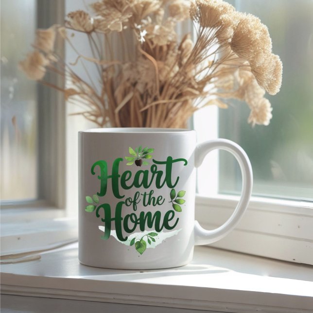 Herz der Zuhause | Tasse personalisierter Name (Von Creator hochgeladen)