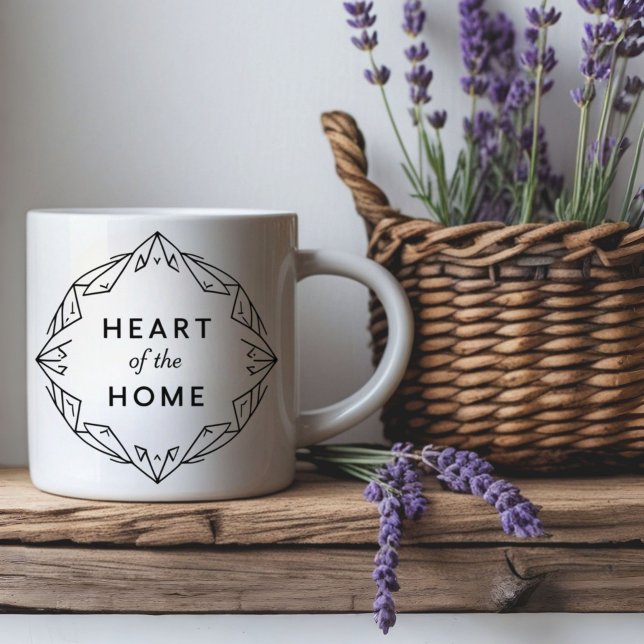 Herz der Zuhause | Tasse personalisierter Name (Von Creator hochgeladen)