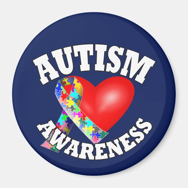 Herz des Autismus Magnet (Vorne)