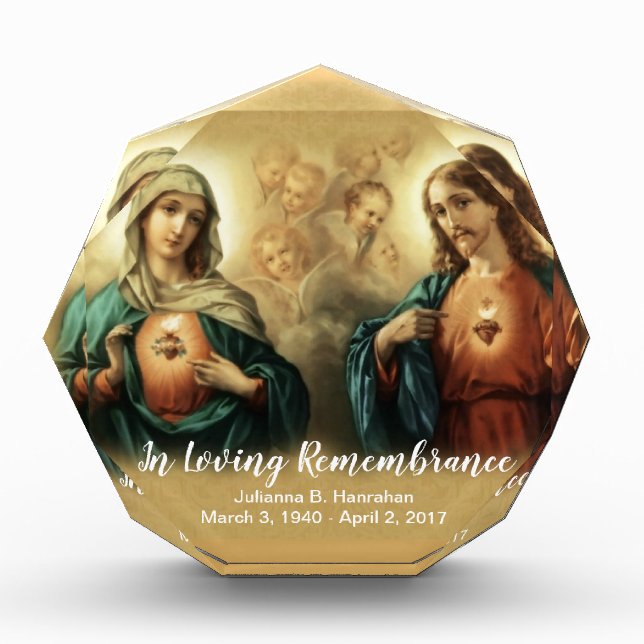 Herz des Denkmal-| der Erinnerungs-|Tribute | Mary Fotoblock (Vorderseite)