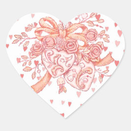 Herz des Herzens Valentinstag Aufkleber