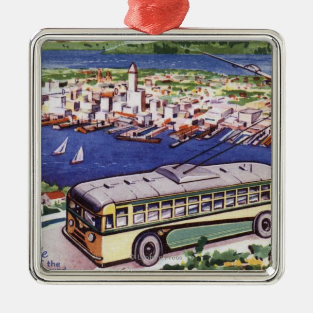 Herz des immergrünen Spielplatzes Ornament Aus Metall (Vorne)