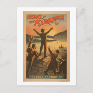 Herz des Klondike "Land of Promise" Bergbau Postkarte
