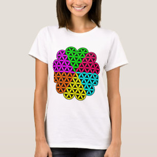 Herz des Lebens X 6 -Blume des Herzens - Vector T-Shirt