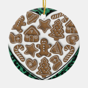 "Herz des Lebkuchenschmucks" Keramik Ornament