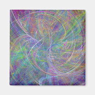 Herz des Lichtes - Aqua-Flammen u. Indigo-Wirbel Magnet