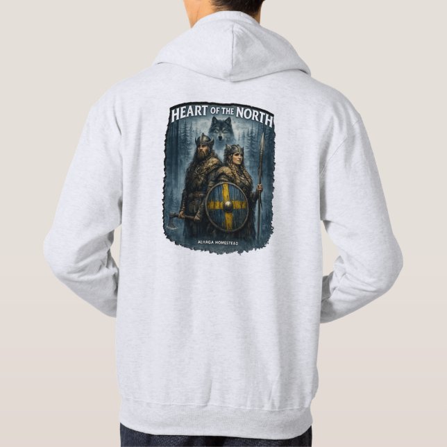 Herz des Nordens Hoodie (Rückseite)