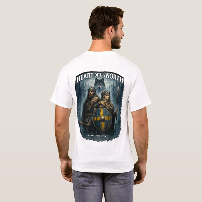 Herz des Nordens T-Shirt (Schwarz voll)