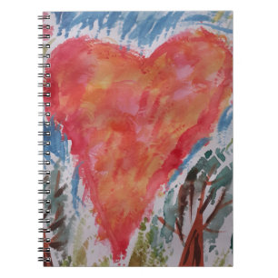 Herz des Planet Spiral Notebook Notizblock