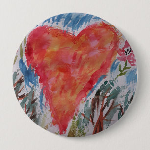 Herz des Planeten-Abzeichens Button