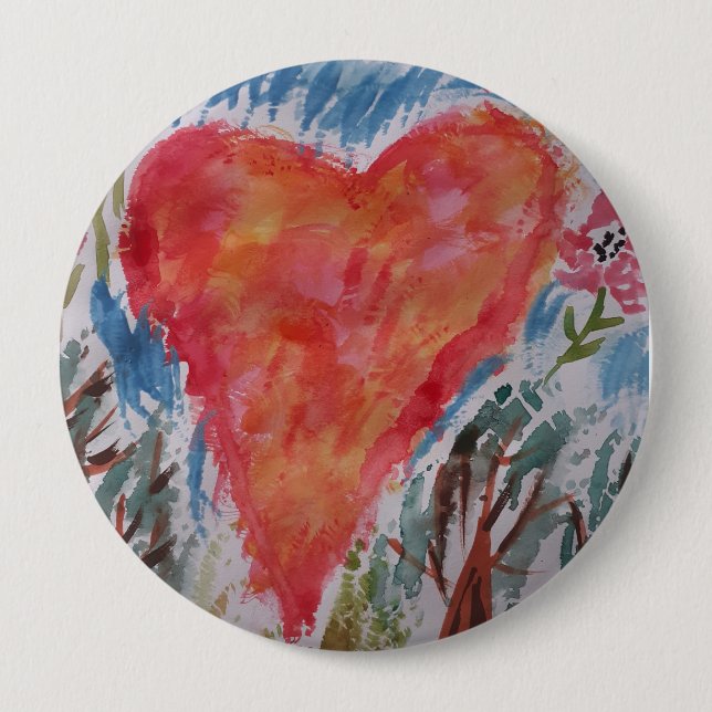 Herz des Planeten-Abzeichens Button (Vorderseite)