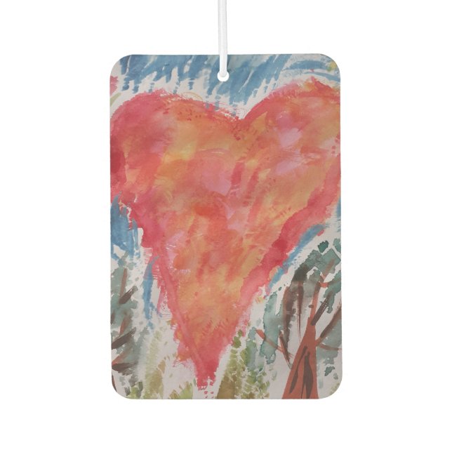 Herz des Planeten Air Freshener Autolufterfrischer (Vorderseite)