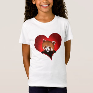 Herz des roten Pandas für Kinder T-Shirt