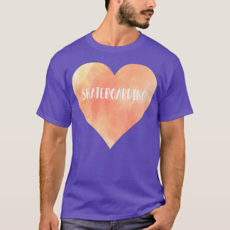 Herz des Skateboardens der Liebe T-Shirt