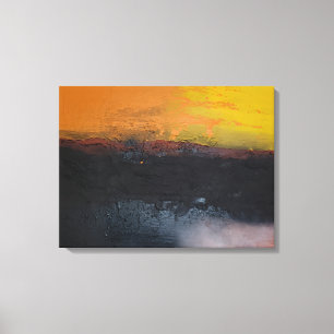 Herz des Sonnenuntergangs Abstrakte Malerei Leinwanddruck