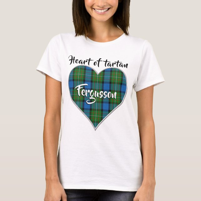 Herz des Tartan-Clans Fergusson Ferguson kariert T-Shirt (Vorderseite)