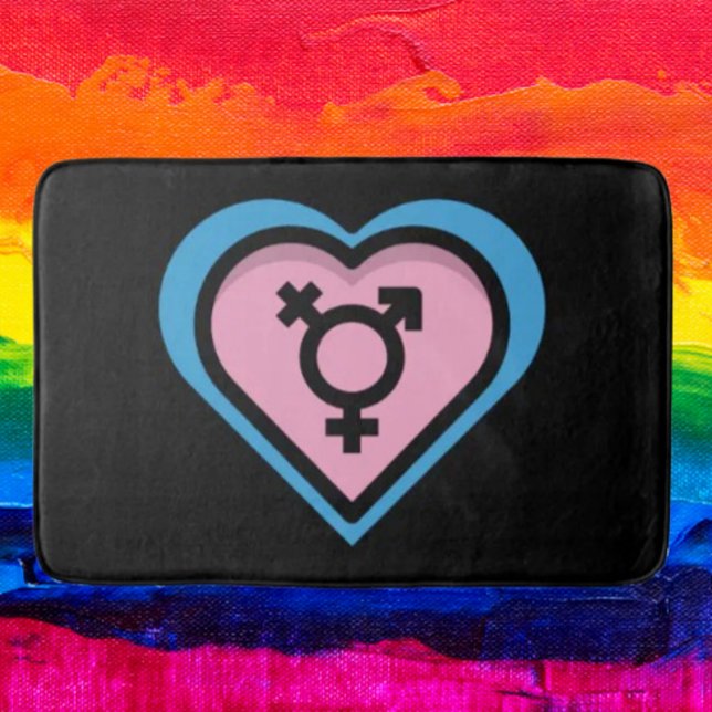 Herz des Trans Pride Bath Mat Badematte (Von Creator hochgeladen)
