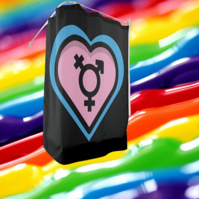 Herz des Trans Pride Duschvorhangs Duschvorhang (Von Creator hochgeladen)