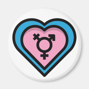 Herz des Trans-Stolz Magnet