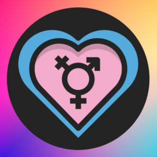 Herz des Trans-Stolz Papieruntersetzer Runder Pappuntersetzer