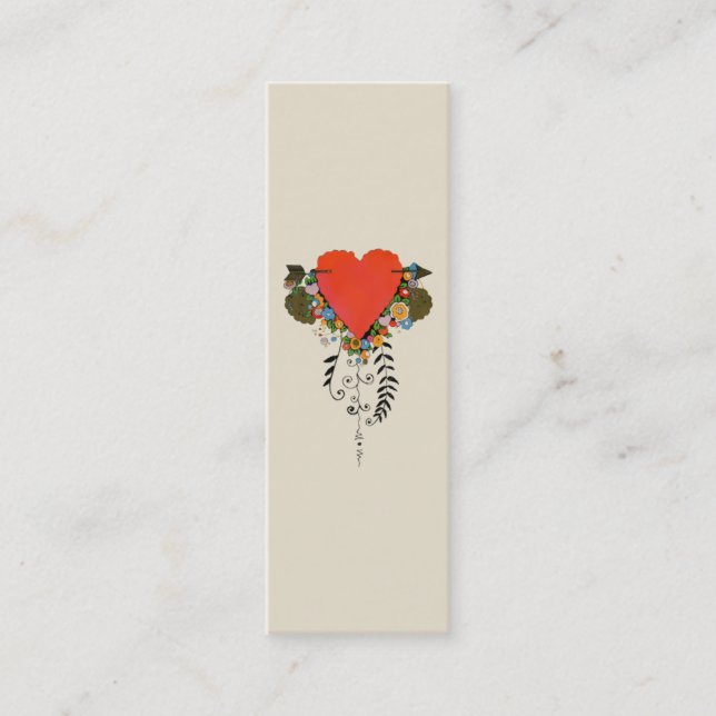 Herz des Valentinsgruß-30s im Rot Mini Visitenkarte (Vorderseite)