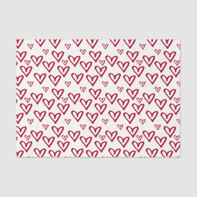 Herz (Design 40 Red Series) Seidenpapier (Vorderseite)