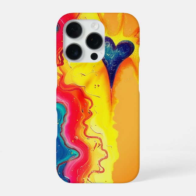 Herz Design Handyhülle iPhone Hülle (Rückseite)