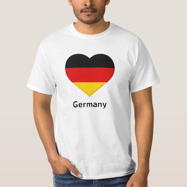 Herz - Deutschland-Flagge T-Shirt (Vorderseite)